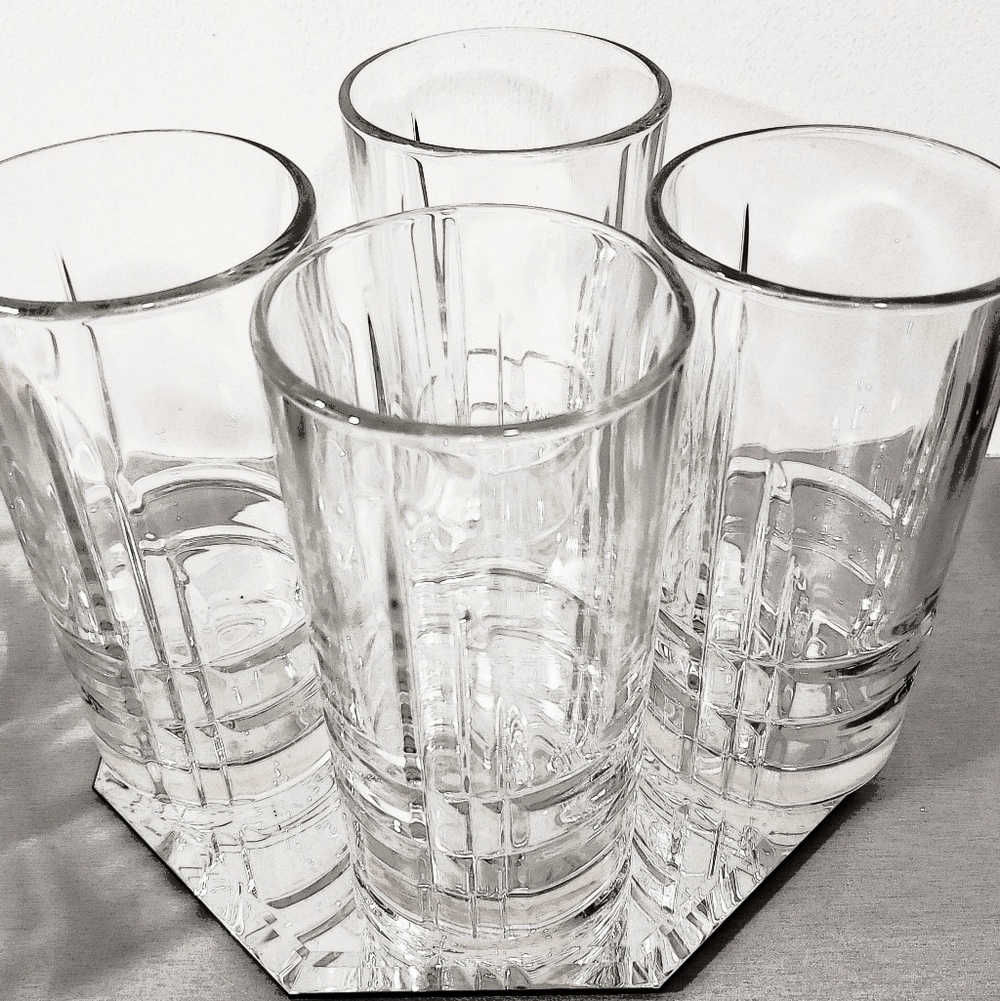 Set of 4 Arizona-Parallelsby Cristal D'Arques - Durand